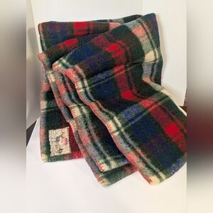 Vintage Aabe of Holland Plaid Wool Blanket 1950 all Wool 72x72